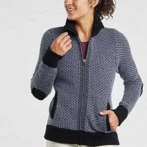 KRIMSON KLOVER MVP3 Full Zip Sweater lambswool Merino cardigan Title Nine XS